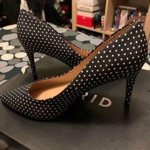 Torrid 9.5W Black Polka Dot High Heels